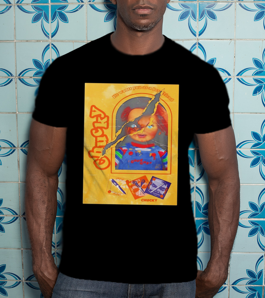 Chucky He Wants You As A Best Friend Good Guys Doll Box T-Shirt
