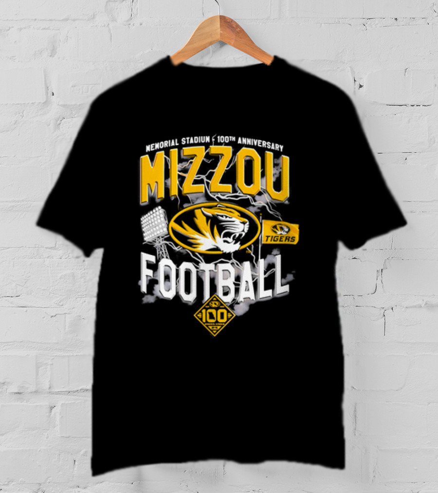 Missouri Tigers Mizzou Football 2026 Memorial Stadium 100th Anniversary T-Shirt