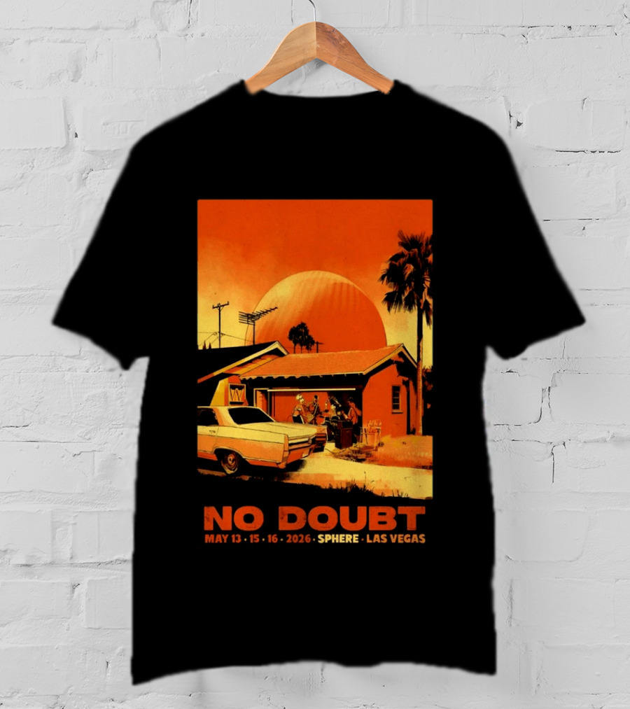 No Doubt May 13 15 16 2026 Sphere Las Vegas Vintage Car Retro Sunset T-Shirt