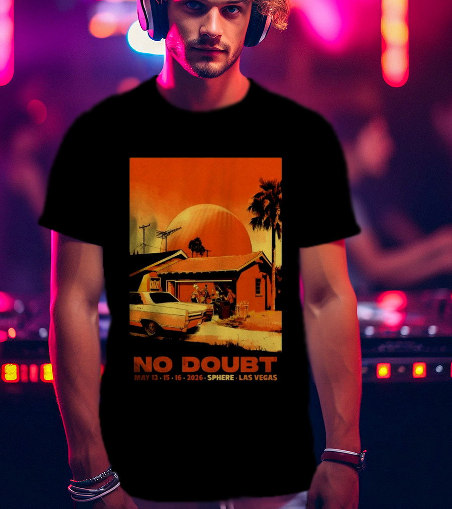 No Doubt May 13 15 16 2026 Sphere Las Vegas Vintage Car Retro Sunset T-Shirt