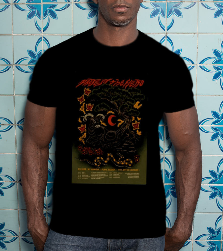 Protest The Hero EU 2026 Tour Vanaova Pupil Slicer Thy Art Is Murder Butterfly Tree Goat Snake T-Shirt