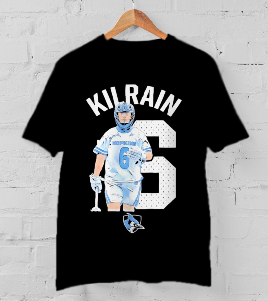 Kilrain 6 Hopkins Lacrosse Player With Blue Jay T-Shirt