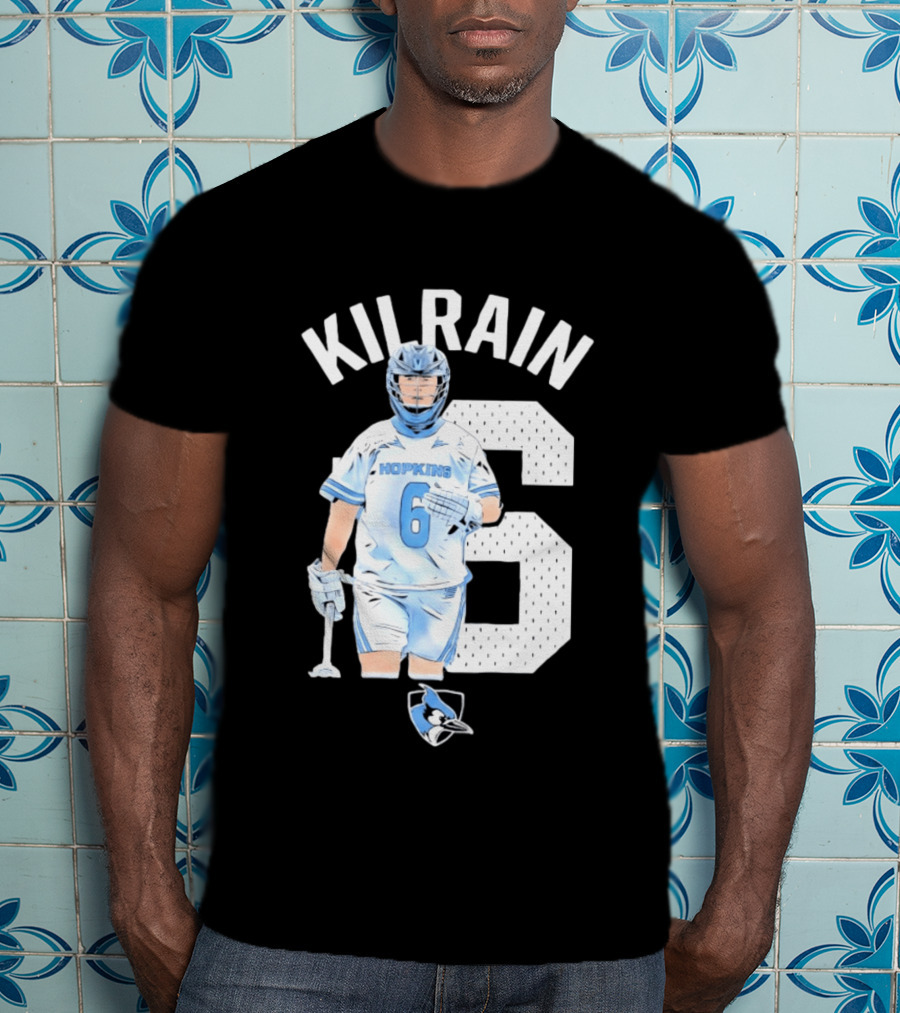 Kilrain 6 Hopkins Lacrosse Player With Blue Jay T-Shirt