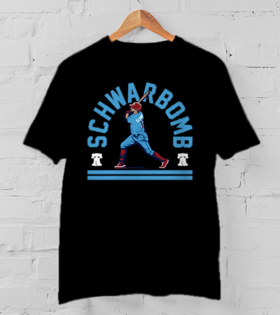Schwarbomb Philadelphia Baseball Skyline Swing T-Shirt