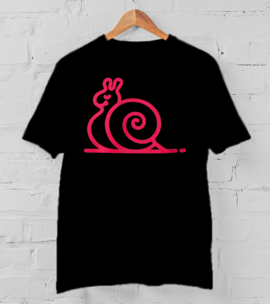 Snail Neon Spiral Heart T-Shirt
