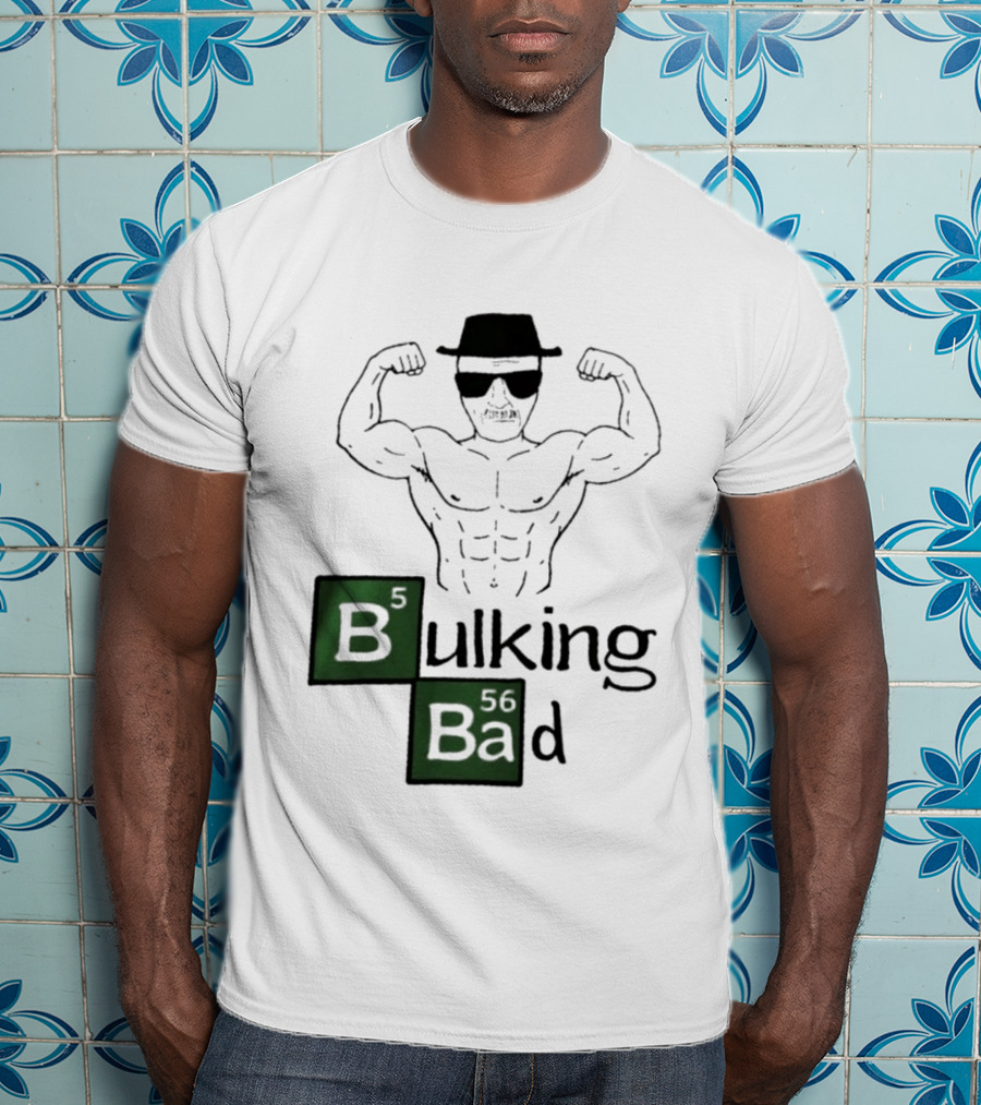 Bulking Bad Walter White Muscular Gym Periodic Table T-Shirt