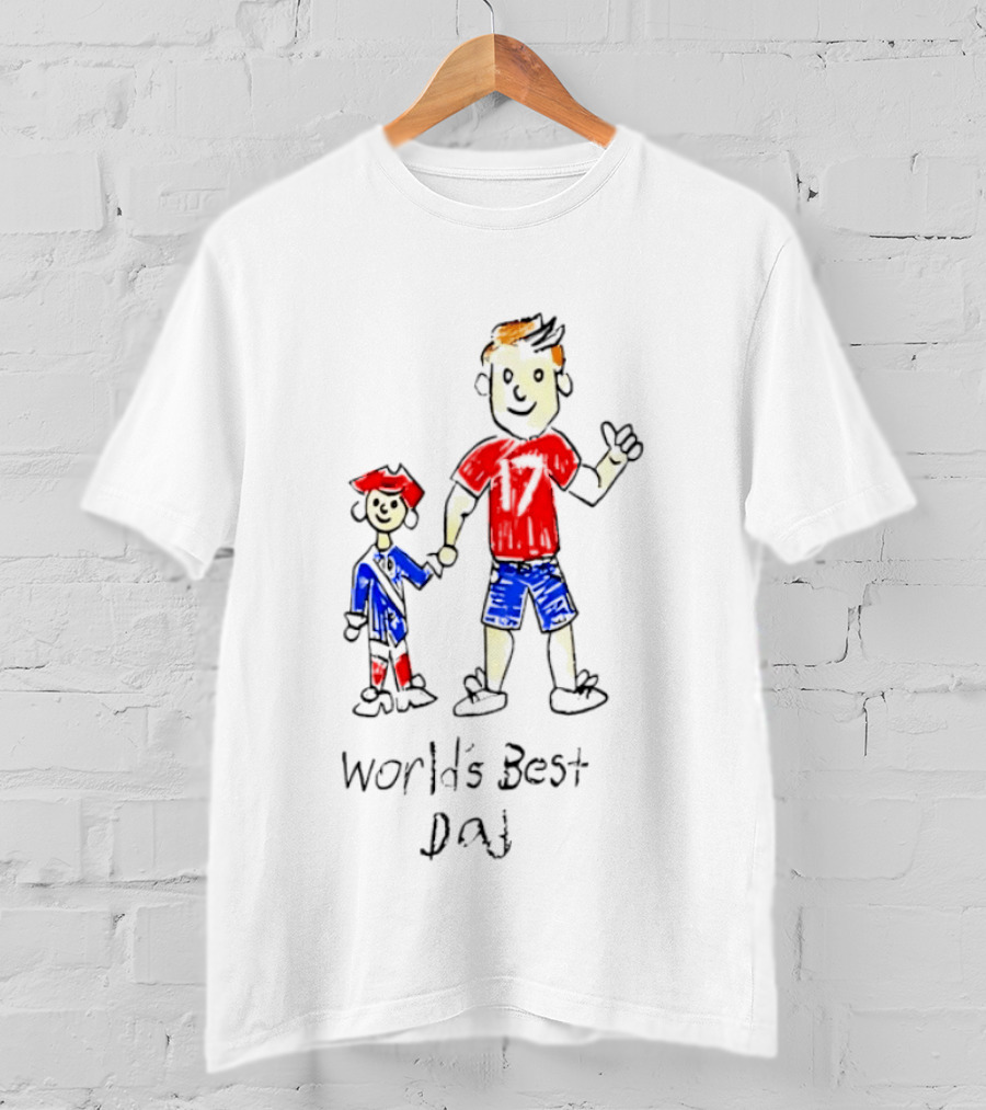 Buffalo Bills World's Best Dad Father's Day Kids Drawing T-Shirt
