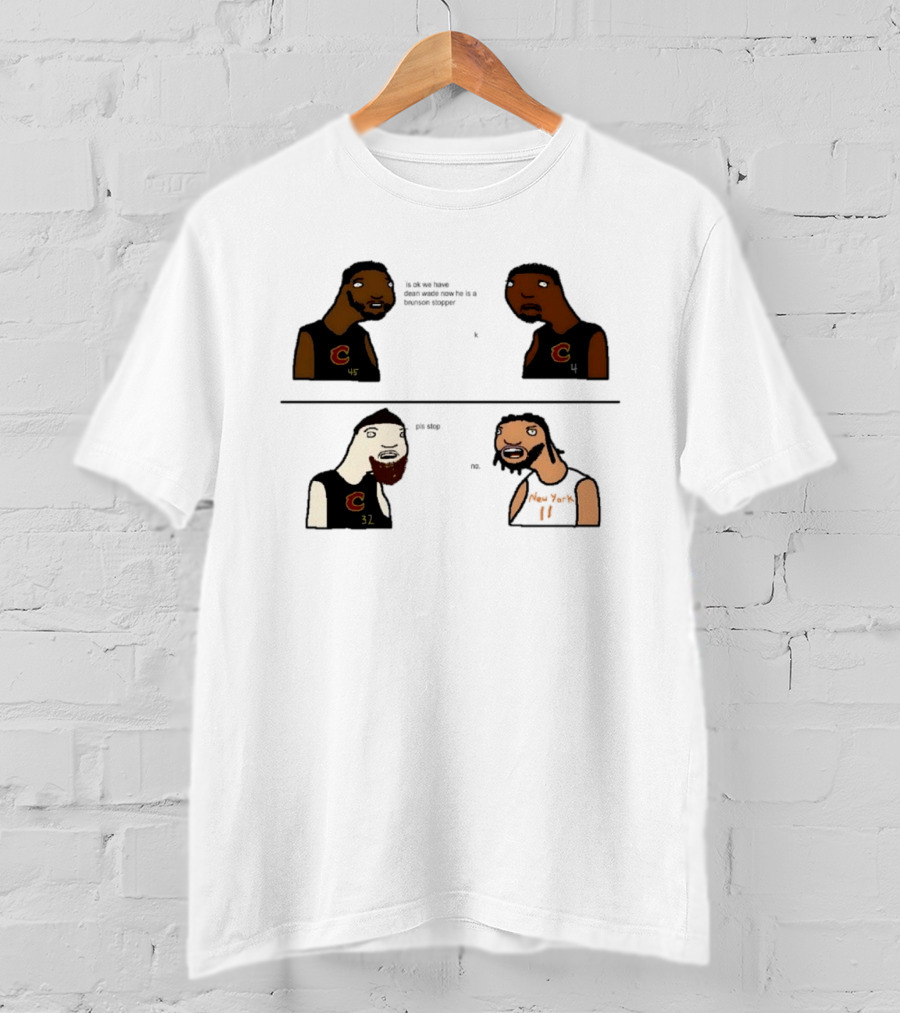 Cleveland Cavaliers New York Knicks Dean Wade Brunson Stopper NBA Paint T-Shirt