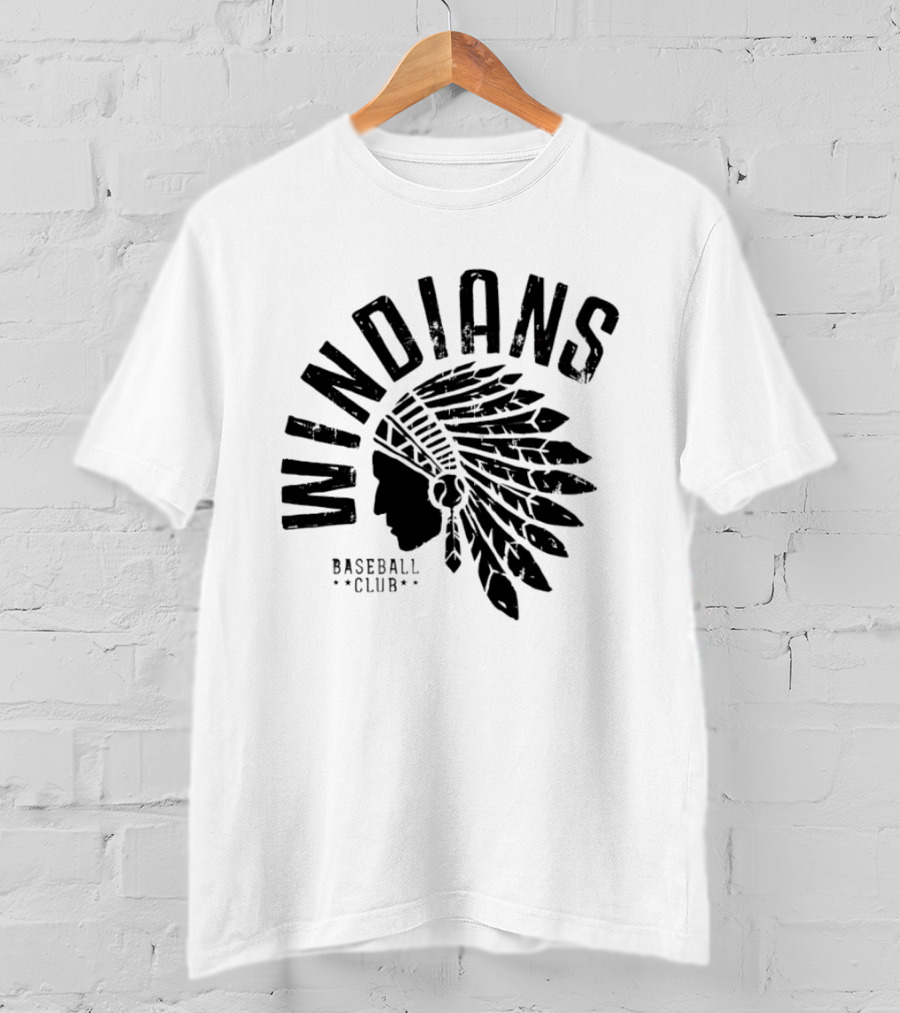 Cleveland Indians Guardians Windians Baseball Club Retro Headdress T-Shirt