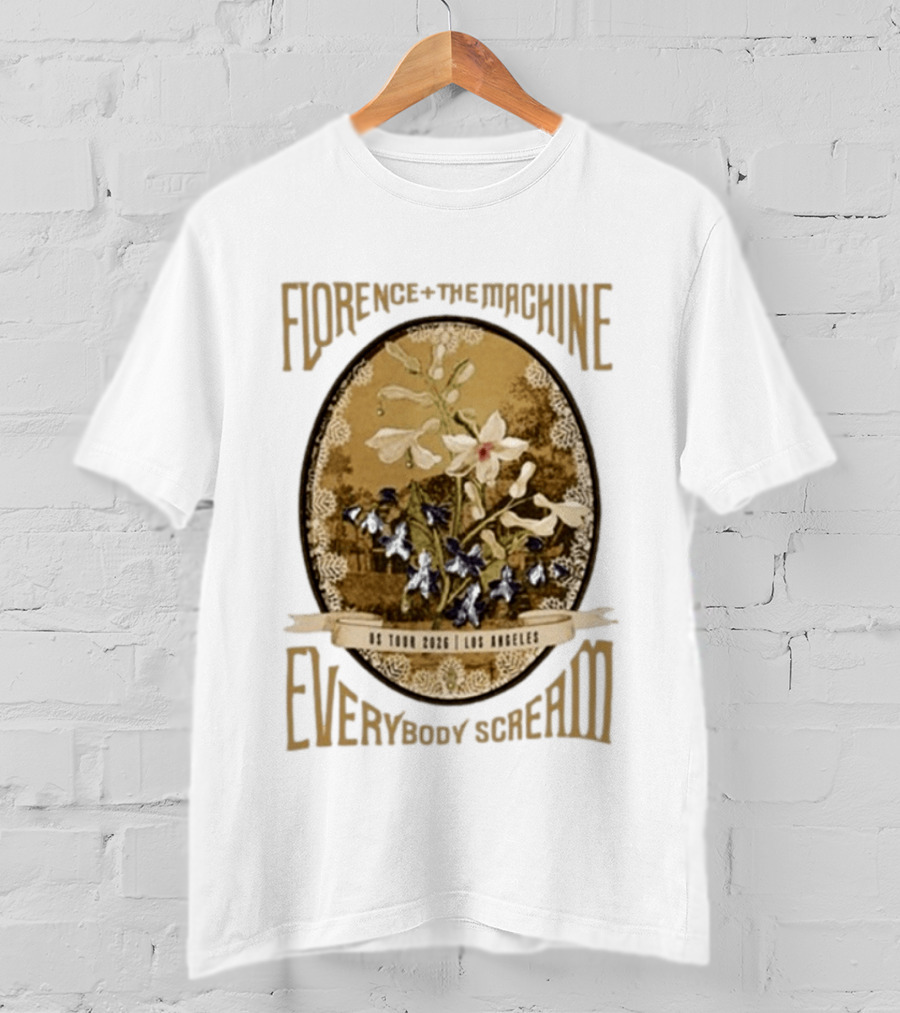 Florence + The Machine Everybody Scream US Tour 2026 Los Angeles T-Shirt