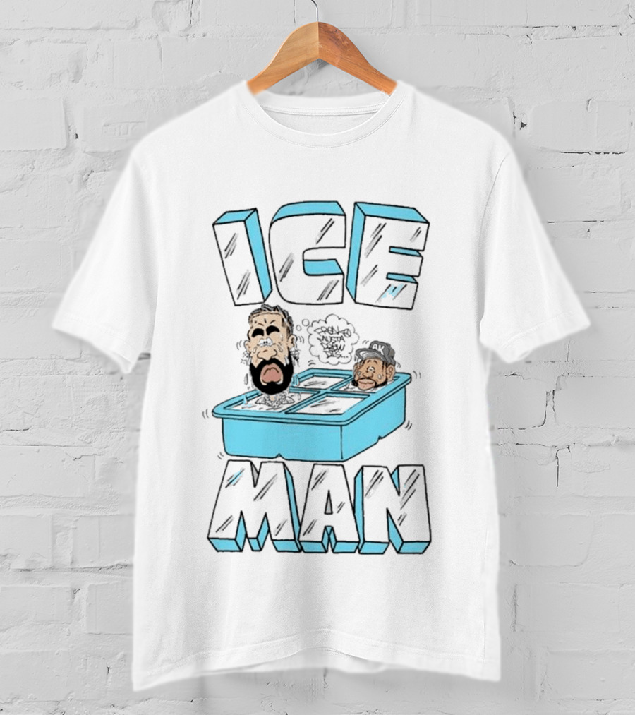 Freakorico Ice Man Cartoon Characters In Ice Cube Tray T-Shirt