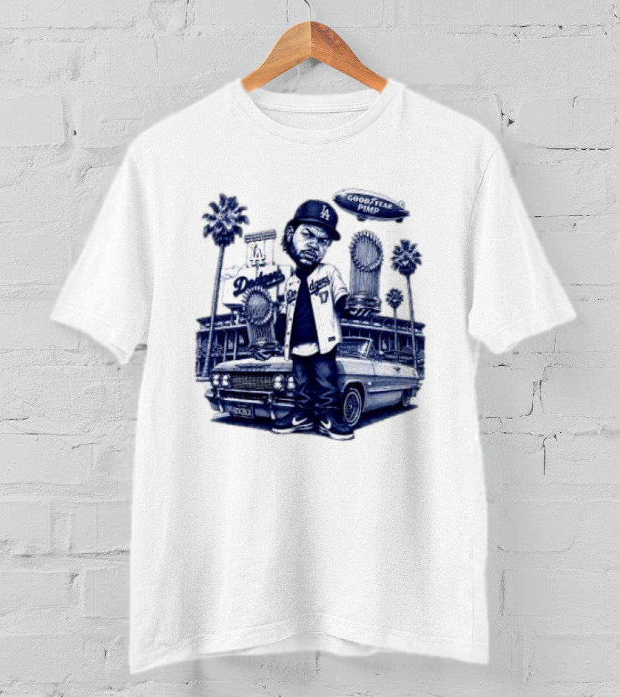 Ice Cube Los Angeles Dodgers Champion Good Year Pimp T-Shirt