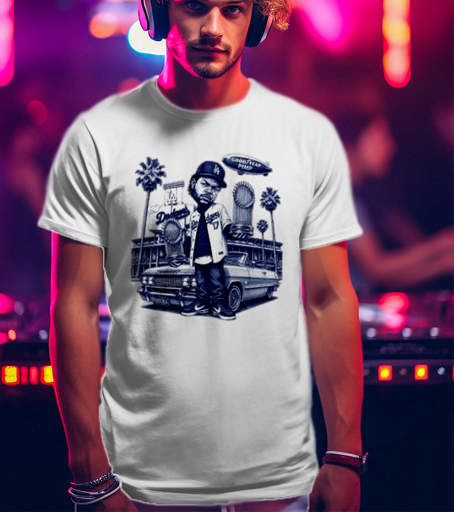 Ice Cube Los Angeles Dodgers Champion Good Year Pimp T-Shirt