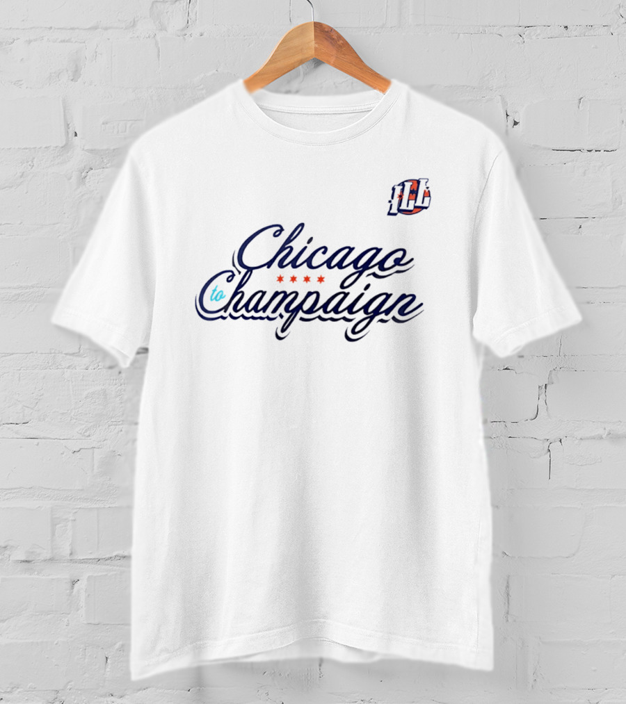 Illinois Fighting Illini Chicago To Champaign Basketball T-Shirt