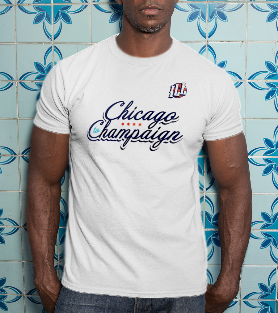Illinois Fighting Illini Chicago To Champaign Basketball T-Shirt