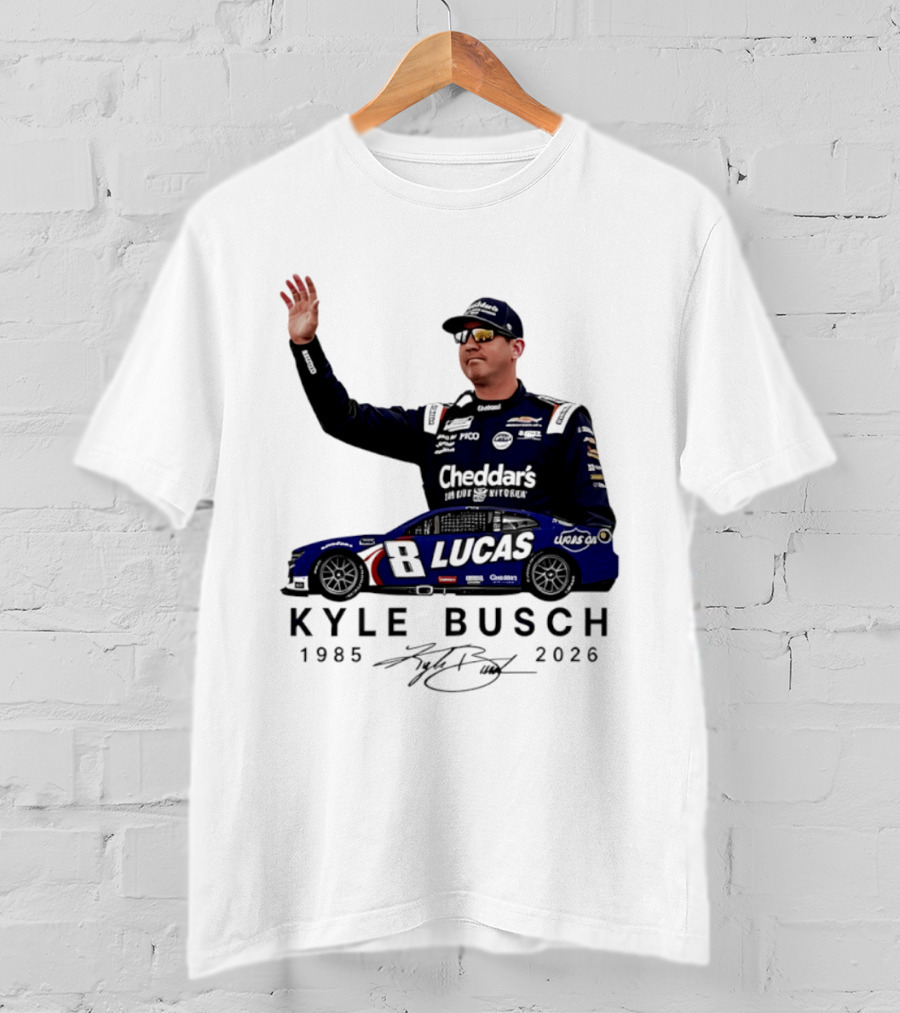 Kyle Busch Rowdy 1985 2026 Cheddars Lucas Racing 8 T-Shirt