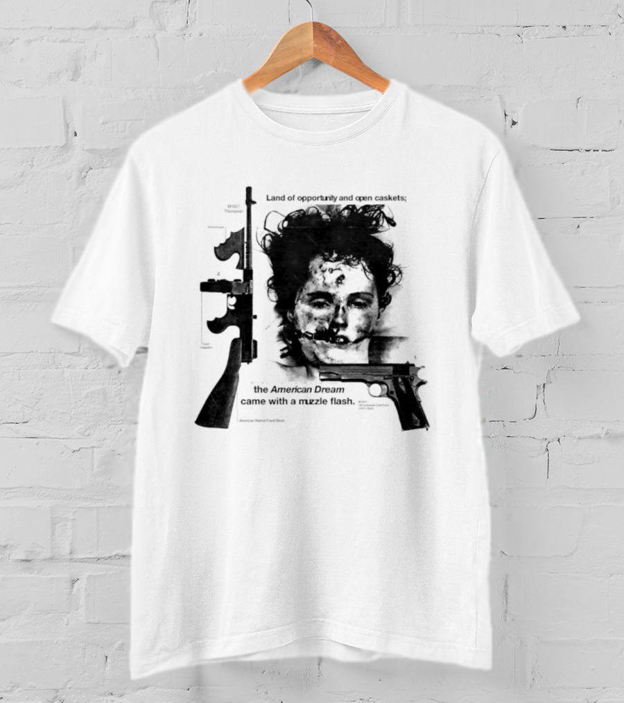 Land Of Opportunity Open Caskets American Dream Muzzle Flash T-Shirt