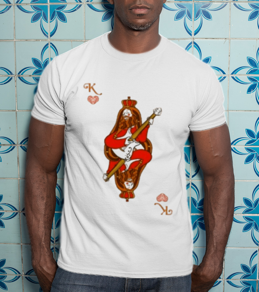 Mike Love King Of Hearts Cream Playing Guitar T-Shirt