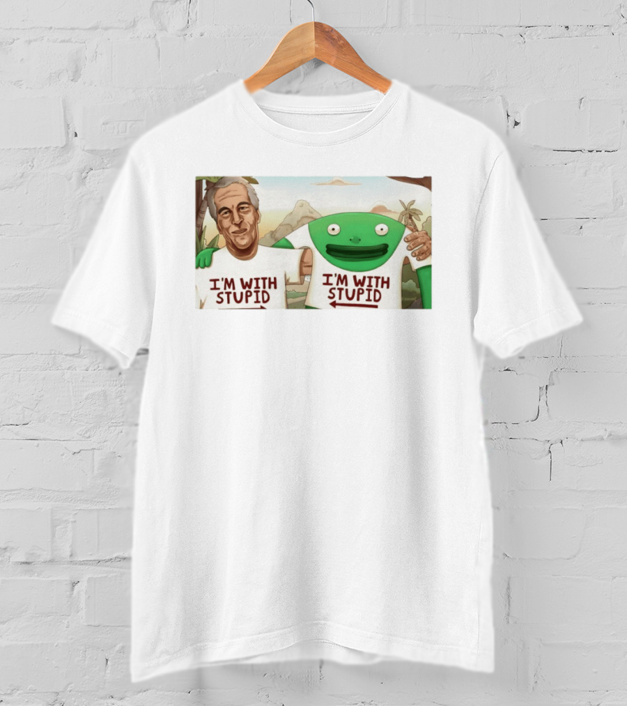 I'm With Stupid Frog Epstein Files T-Shirt