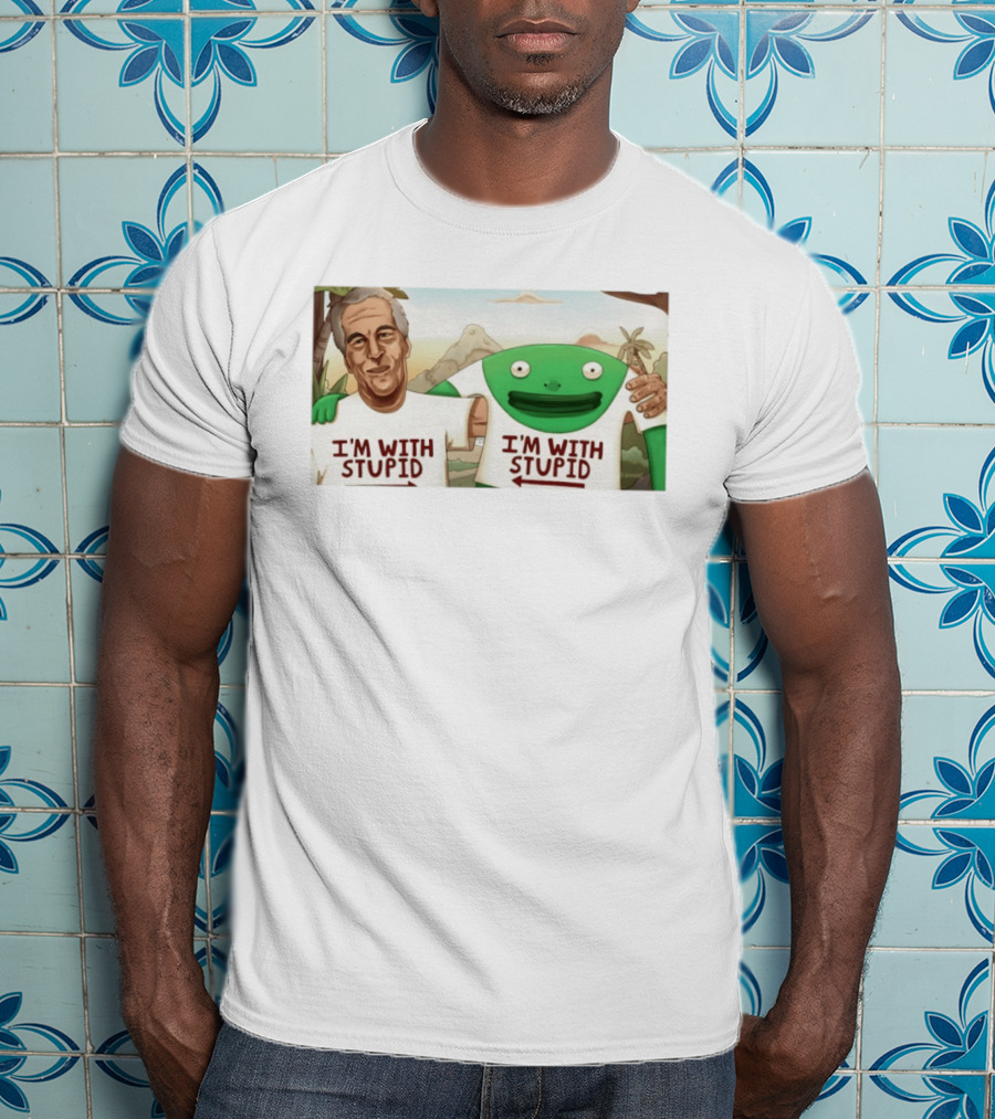 I'm With Stupid Frog Epstein Files T-Shirt