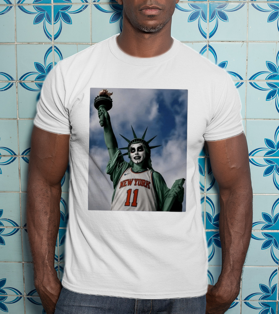 New York 11 Statue Of Liberty Joker Mashup T-Shirt