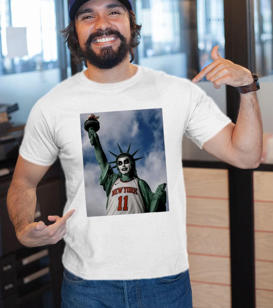 New York 11 Statue Of Liberty Joker Mashup T-Shirt