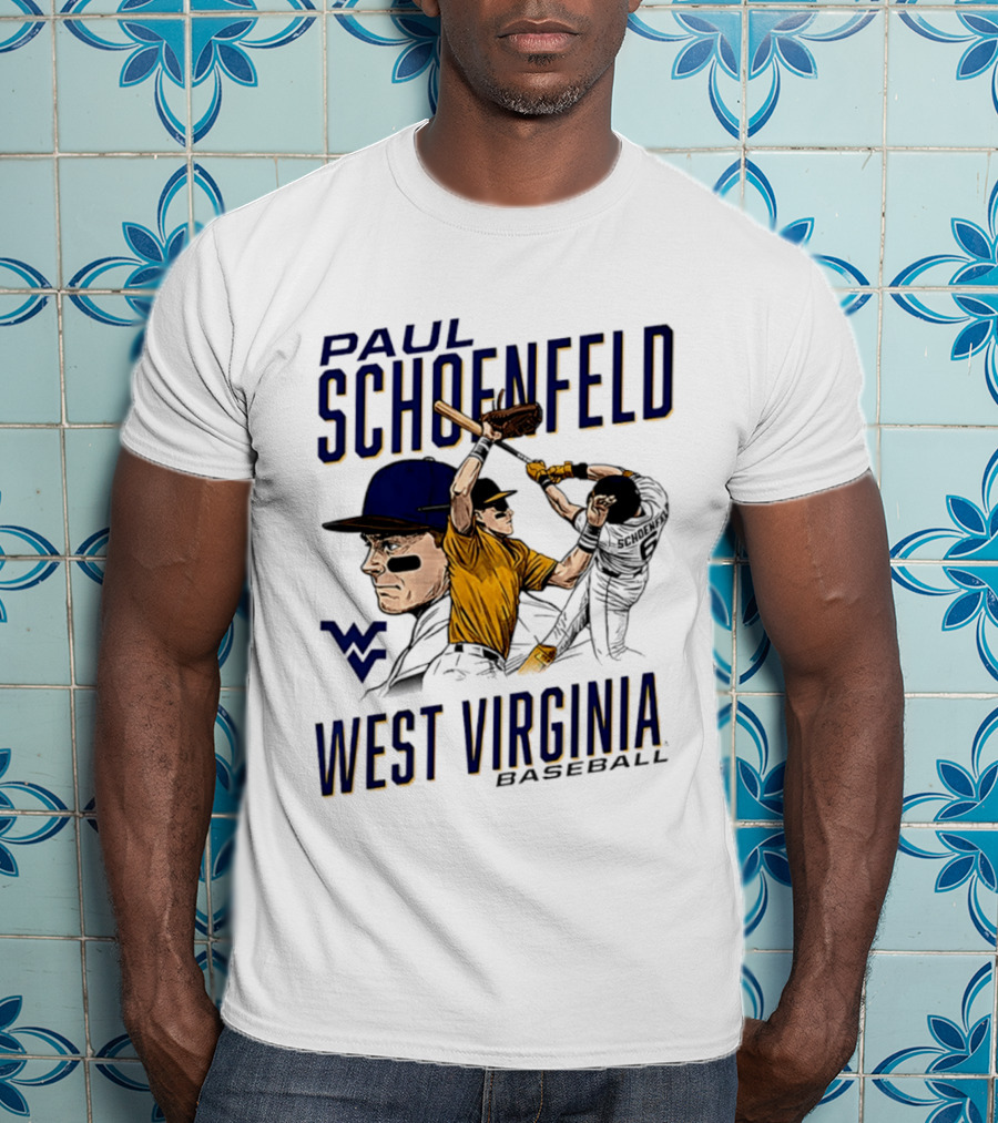 Paul Schoenfeld West Virginia Baseball WV Player T-Shirt