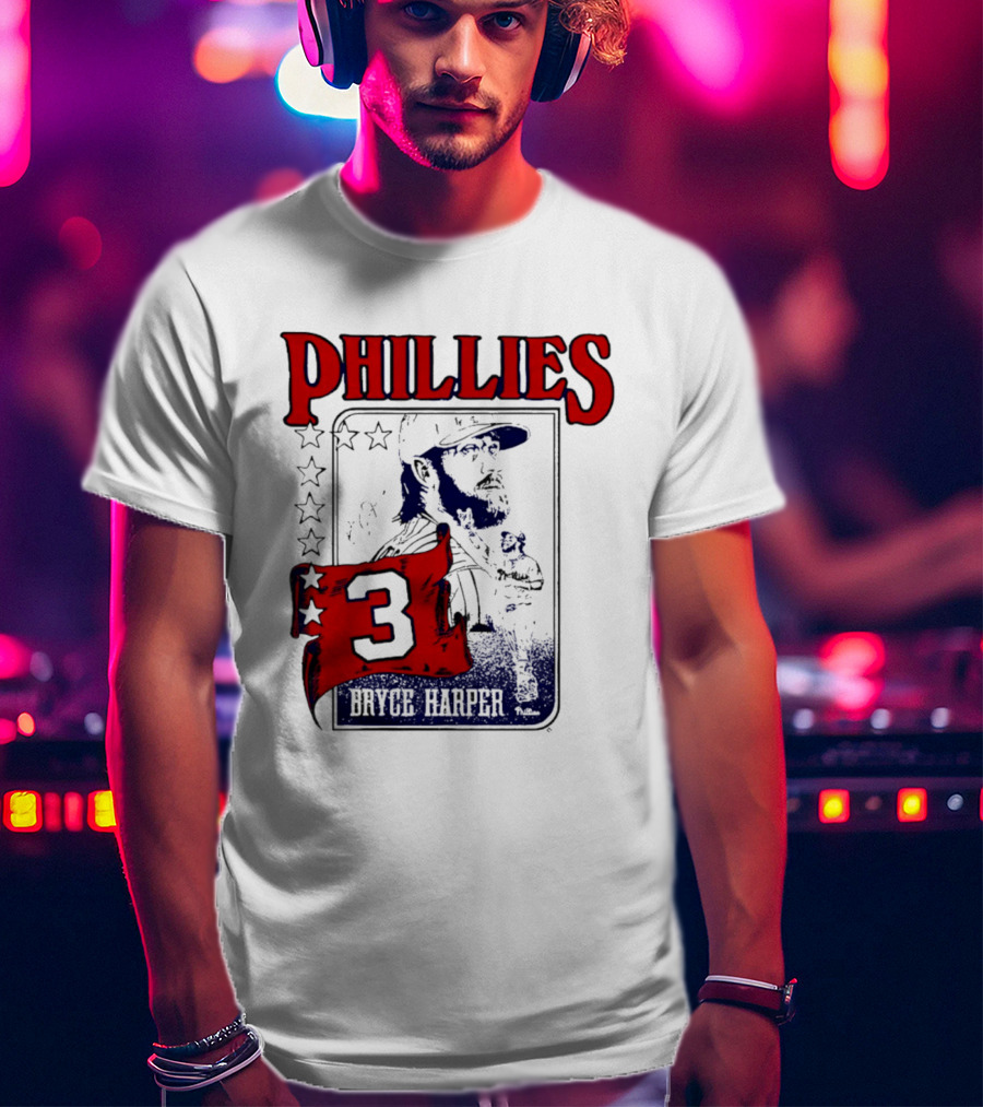 Phillies Bryce Harper 3 Star Player Philadelphia T-Shirt