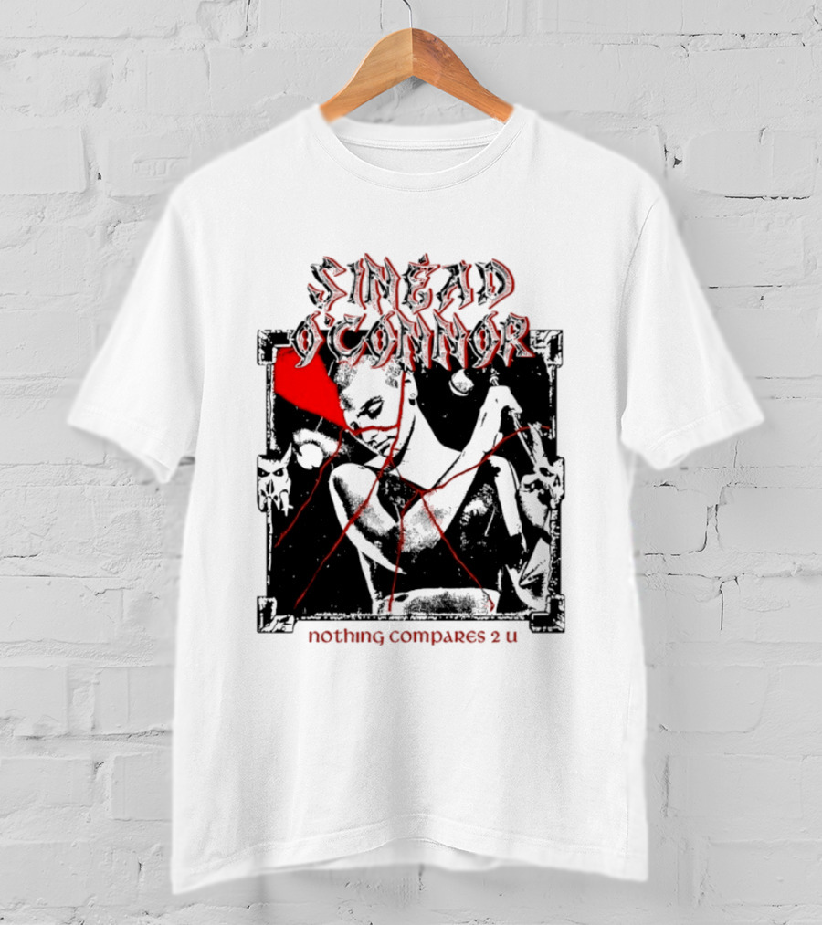 Sinead O'Connor Nothing Compares 2 U Abstract Red Grunge Aesthetic T-Shirt