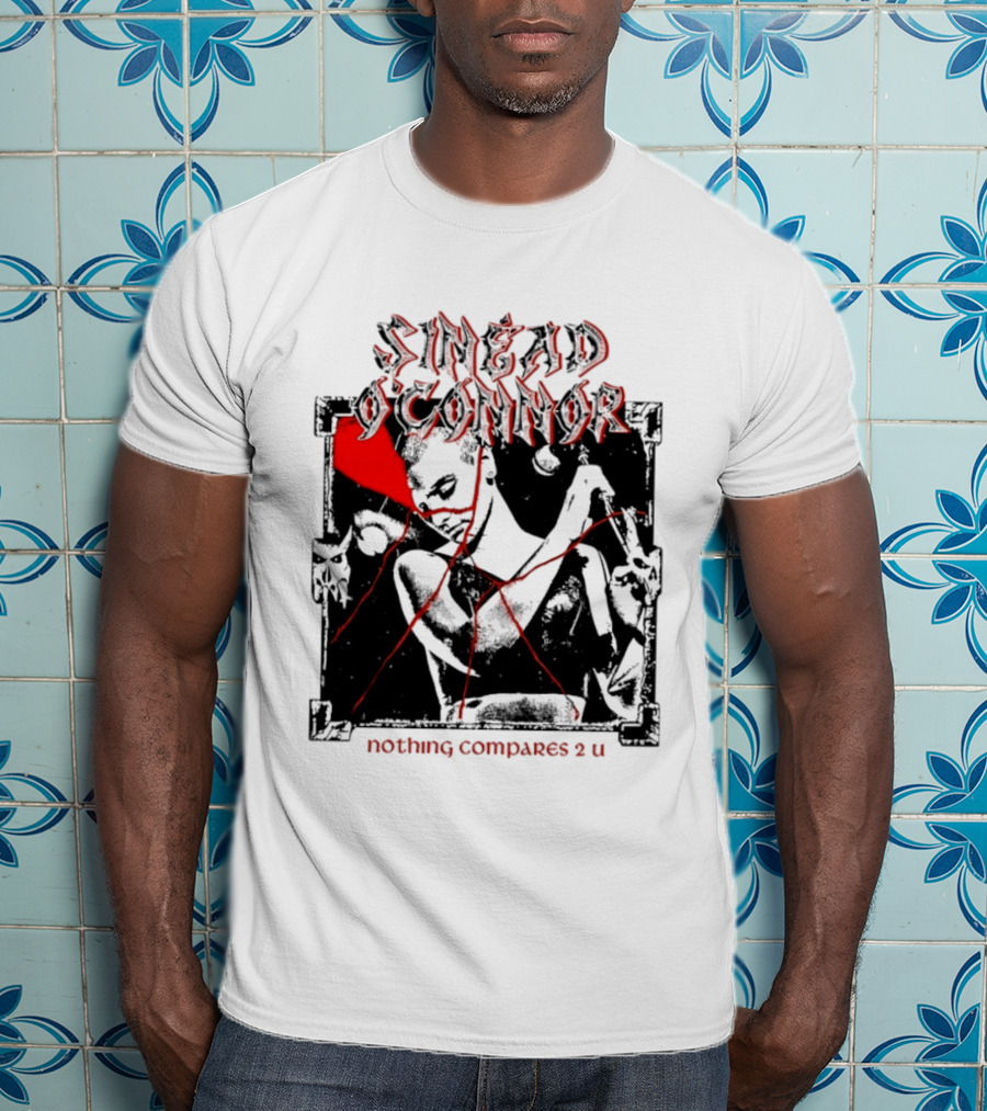 Sinead O'Connor Nothing Compares 2 U Abstract Red Grunge Aesthetic T-Shirt