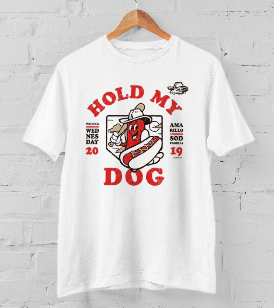 Sod Poodles 2026 Hold My Dog Hotdog Cowboy T-Shirt
