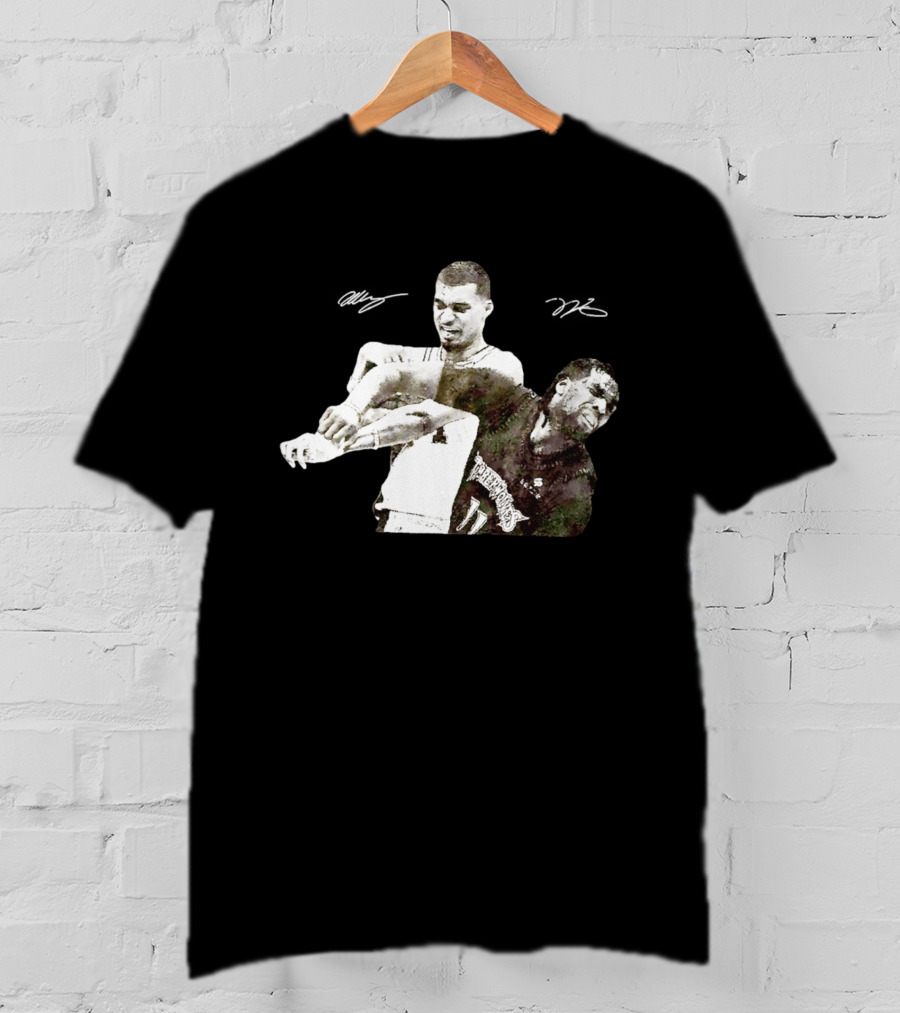 Victor Wembanyama Spurs Naz Reid Timberwolves Signatures T-Shirt