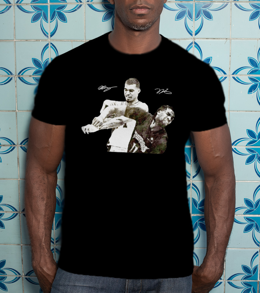 Victor Wembanyama Spurs Naz Reid Timberwolves Signatures T-Shirt