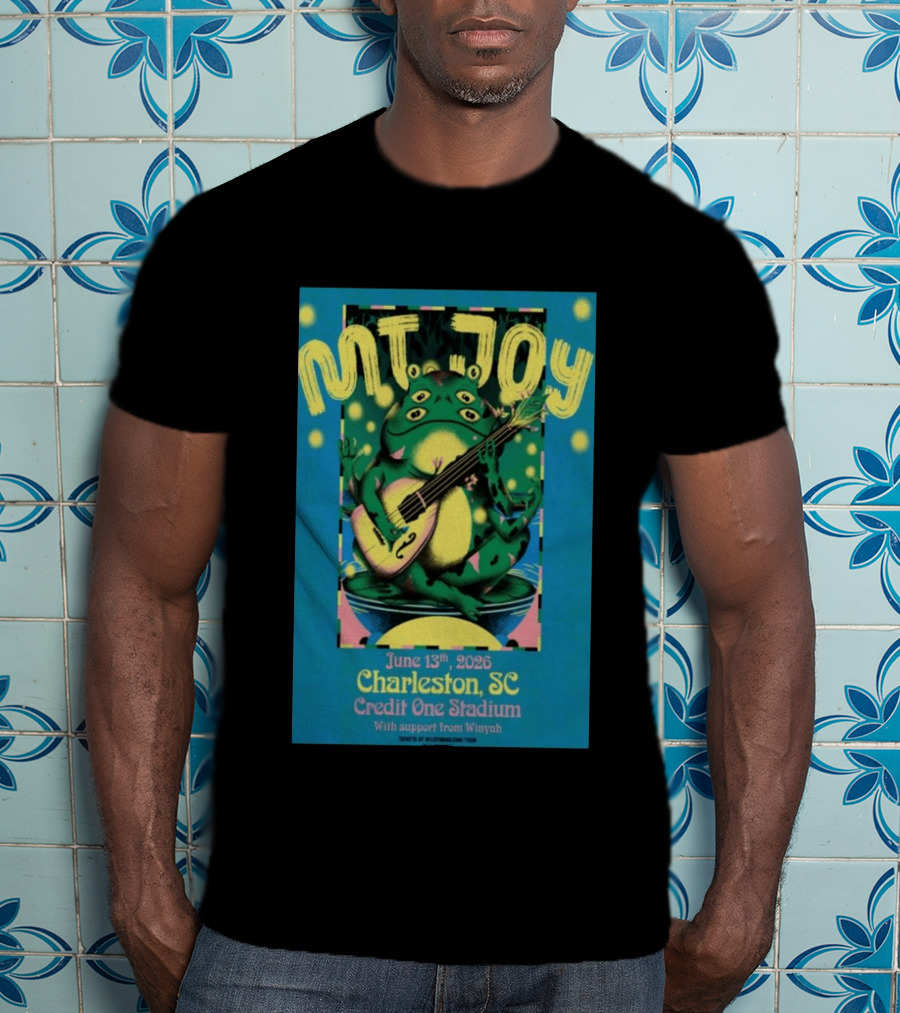 MT. JOY Charleston SC June 13 2026 Credit One Stadium Frog Guitar Concert T-Shirt