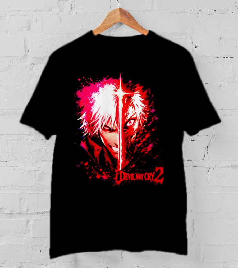 Devil May Cry 2 Dante Half Face Split T-Shirt