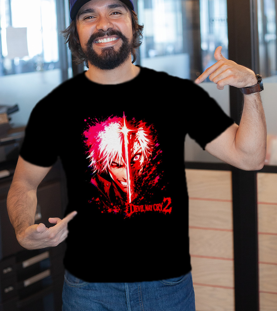 Devil May Cry 2 Dante Half Face Split T-Shirt