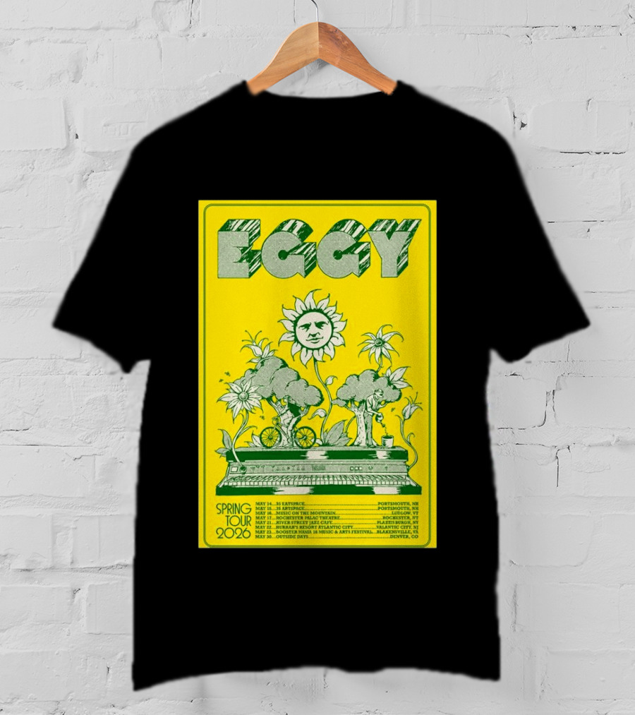Eggy Spring Tour 2026 Concert With Sunflower And Piano T-Shirt