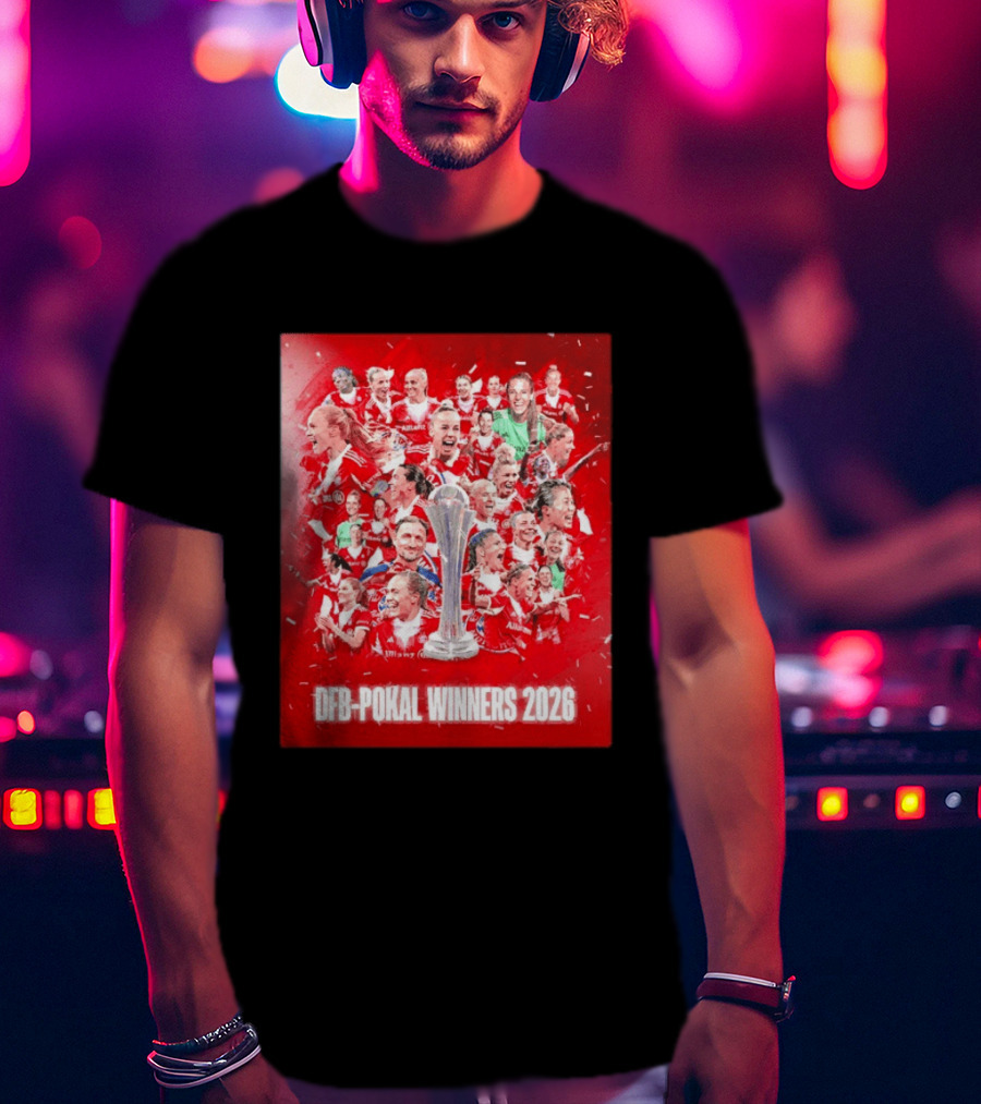 FC Bayern Frauen DFB Pokal Winners 2026 Celebration Montage T-Shirt