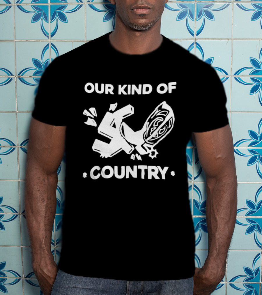 Our Kind Of Country Cowboy Boot Swastika T-Shirt
