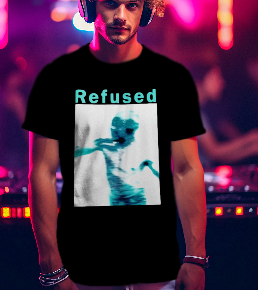Refused Songs To The Flames Of Discontent Distorted Blue Figure T-Shirt