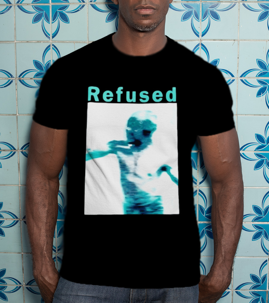 Refused Songs To The Flames Of Discontent Distorted Blue Figure T-Shirt