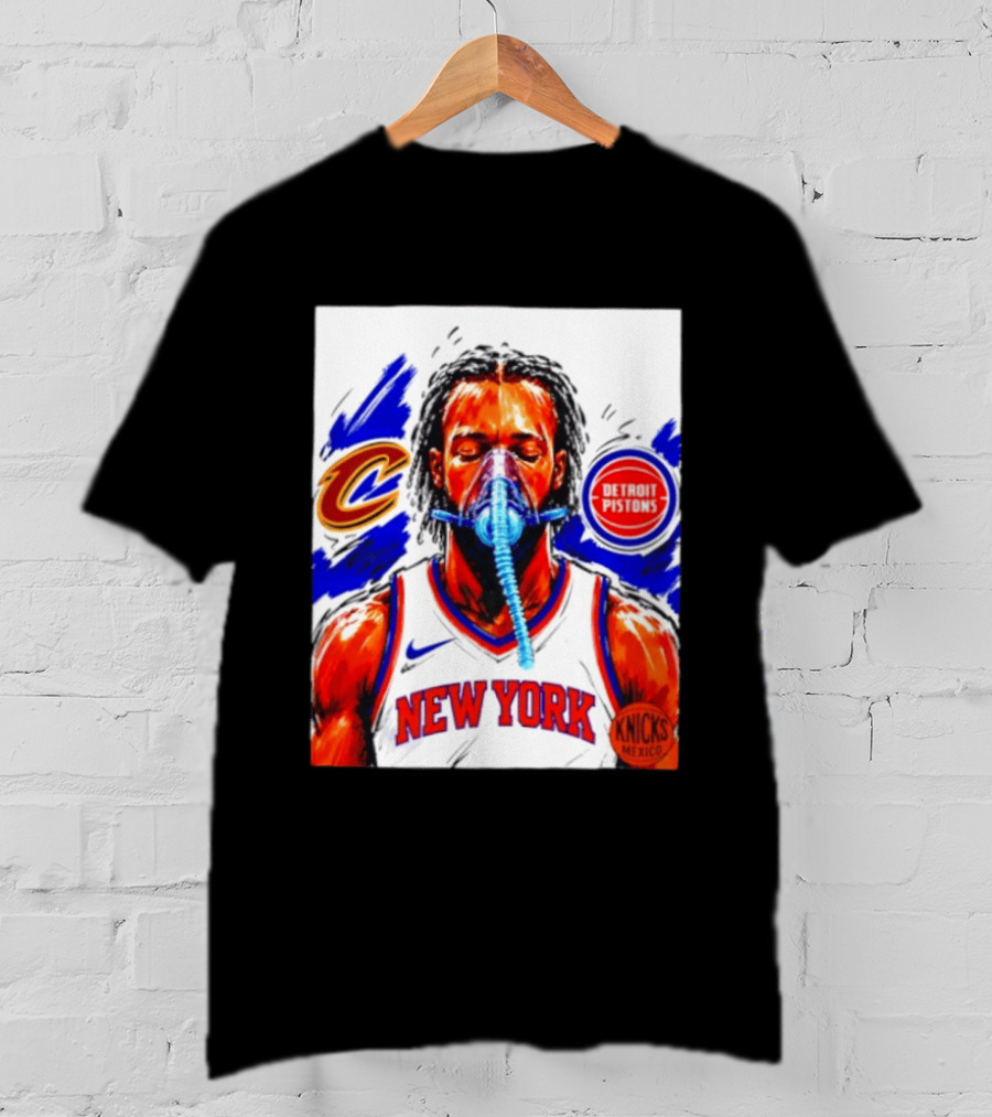 New York Knicks Jalen Brunson Vs Detroit Pistons Cleveland Cavaliers Matchup Knicks Mexico T-Shirt