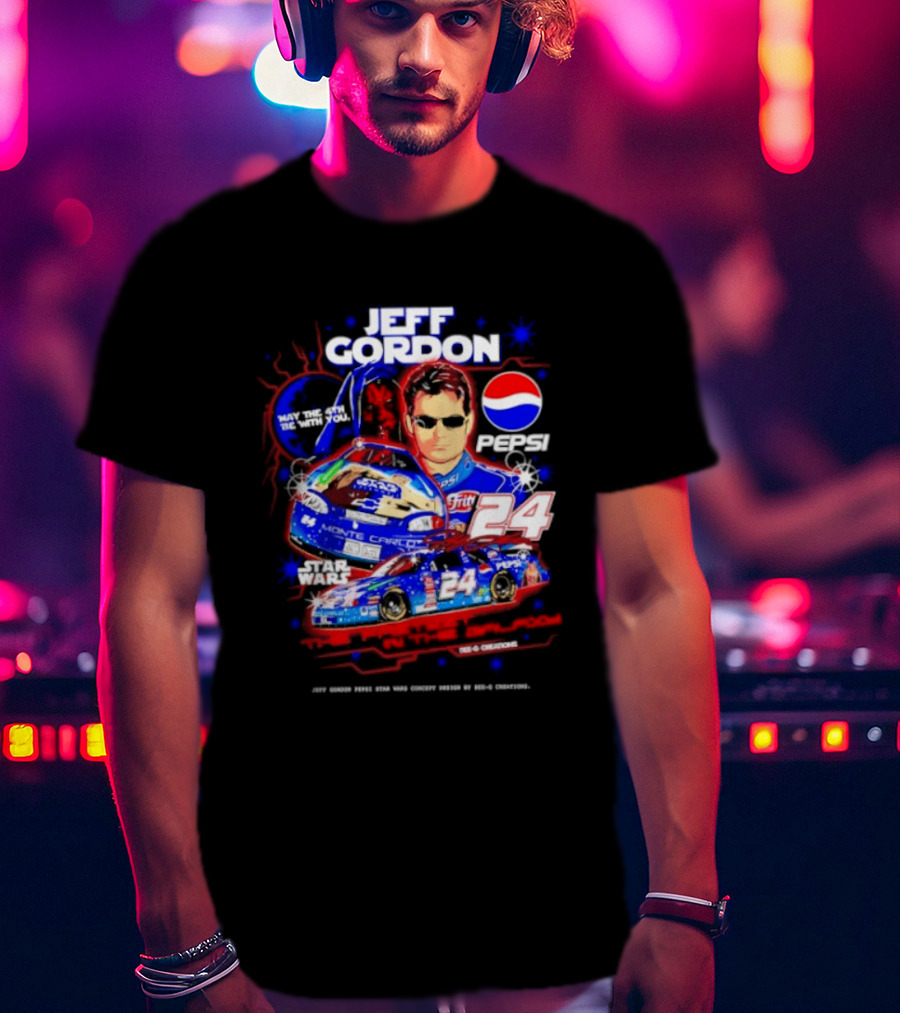 Jeff Gordon Pepsi Star Wars Monte Carlo 24 NASCAR Racing T-Shirt
