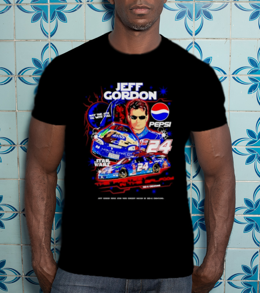 Jeff Gordon Pepsi Star Wars Monte Carlo 24 NASCAR Racing T-Shirt