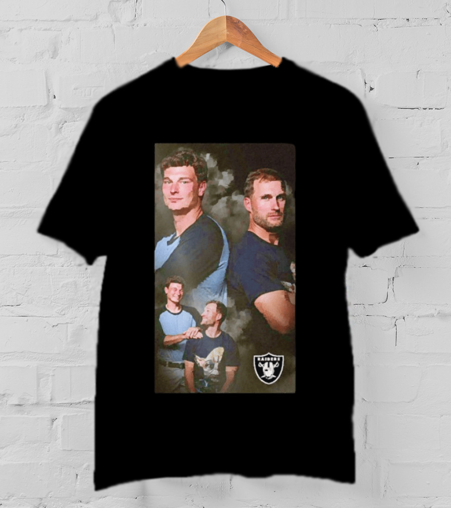 Las Vegas Raiders Kirk Cousins And Fernando Mendoza With Team T-Shirt