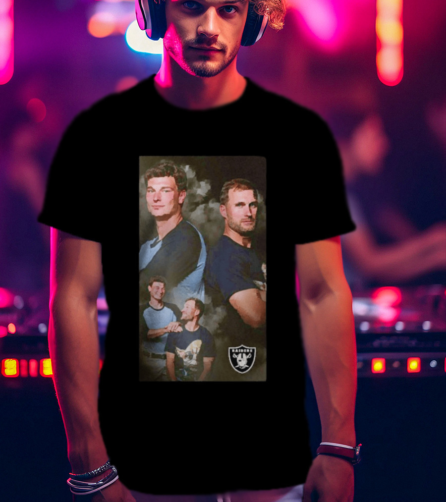 Las Vegas Raiders Kirk Cousins And Fernando Mendoza With Team T-Shirt