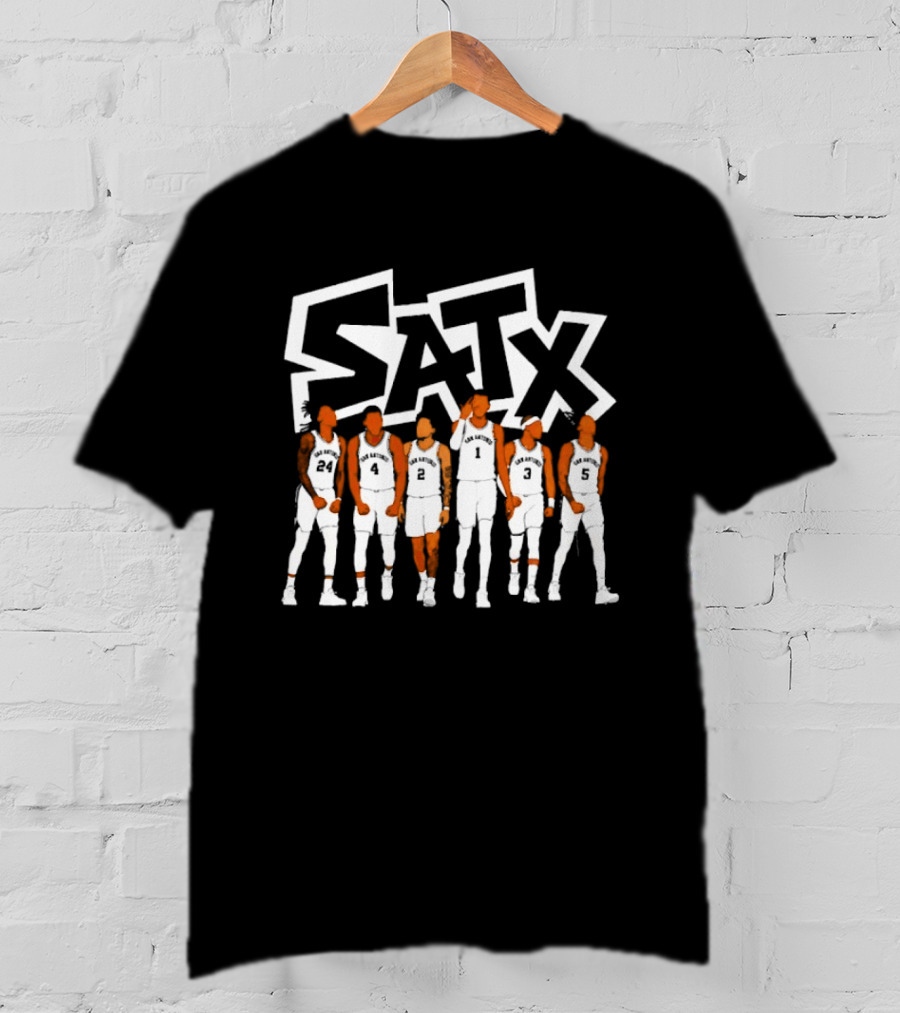 SATX San Antonio Spurs Basketball Players Team Sports T-Shirt
