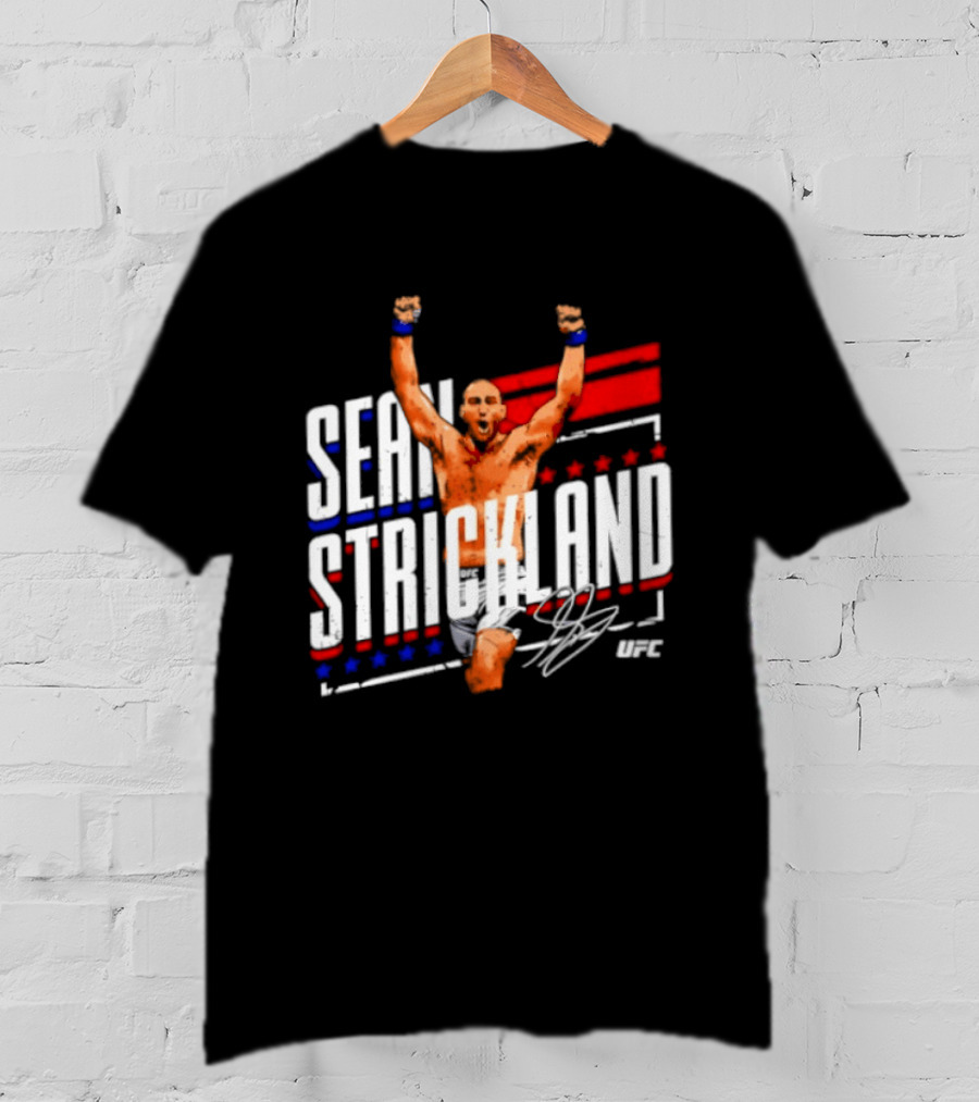 Sean Strickland UFC Fighter Star Signature Graphic UFC T-Shirt