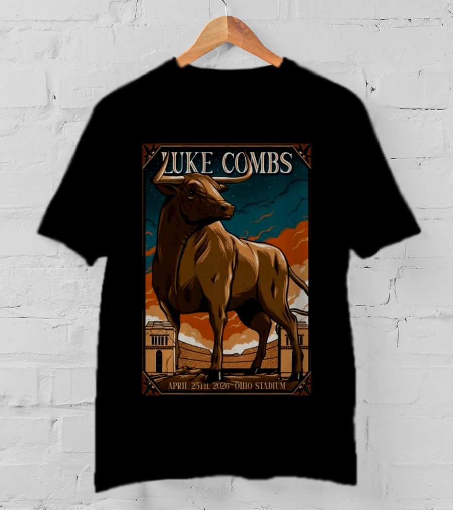 Luke Combs Ohio Stadium April 25 2026 Bull T-Shirt