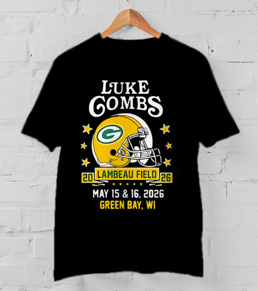 Luke Combs Green Bay Packers Tour 2026 Lambeau Field May 15 16 Green Bay WI T-Shirt